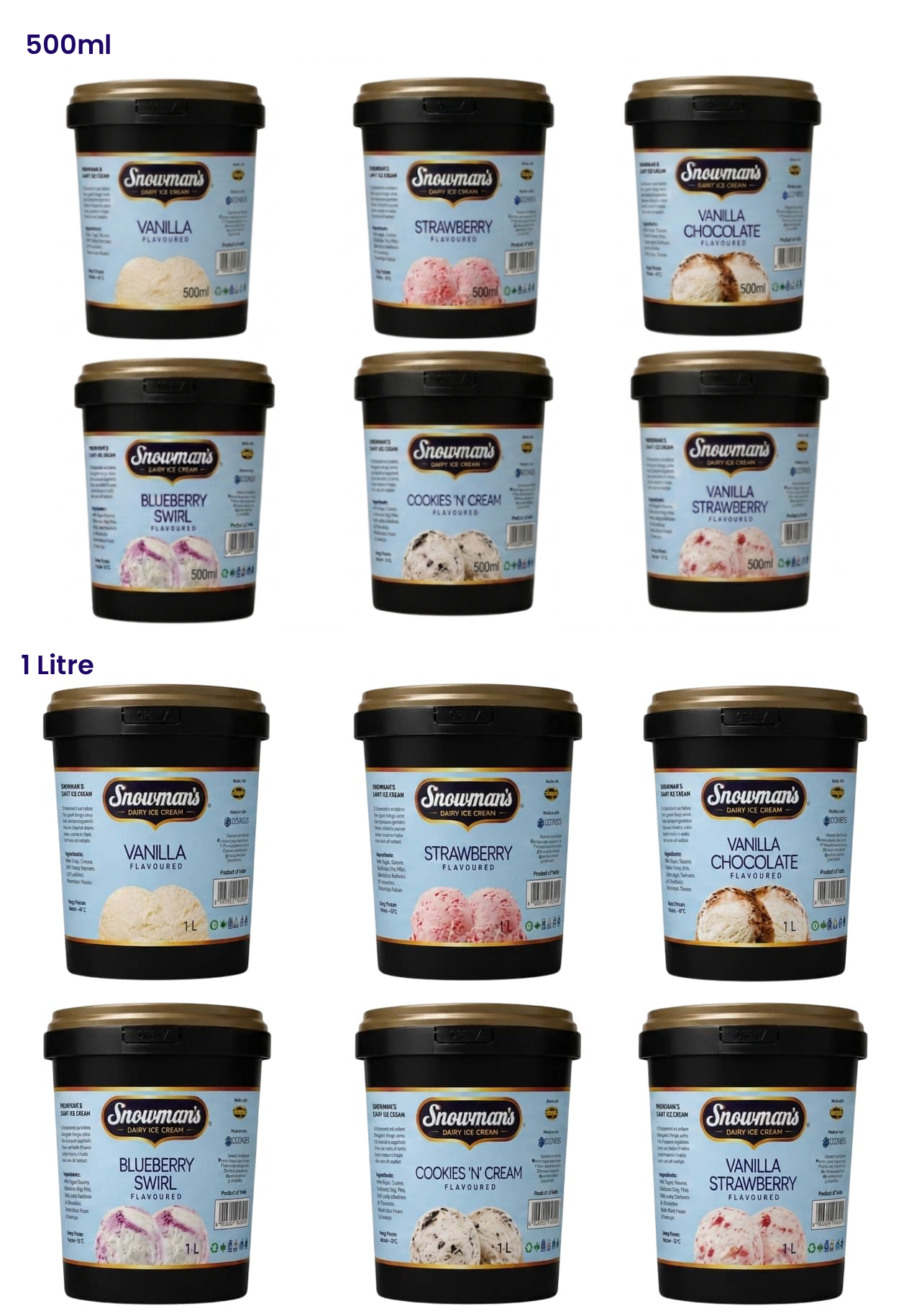 Snowman’s Black and Gold Ice Cream