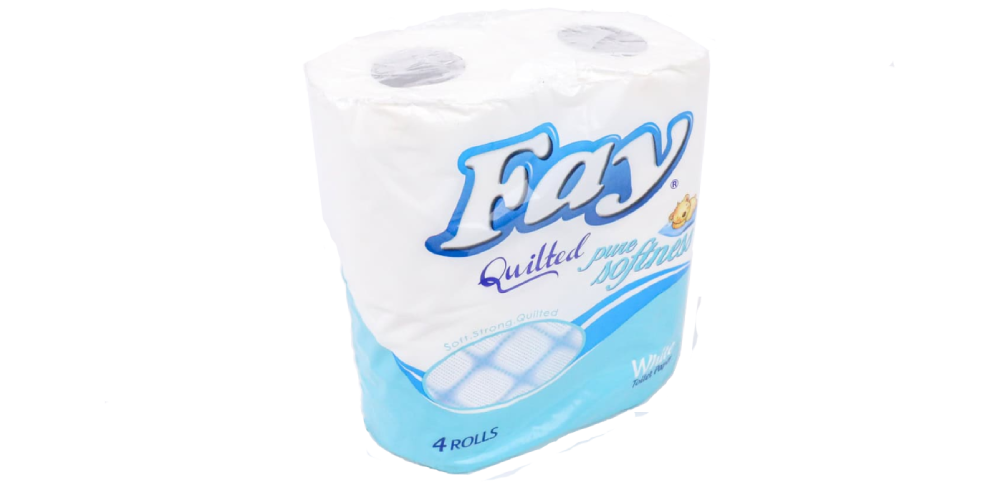 Fay Toilet Paper EMB Unwrap white 4pcs (12packs)
